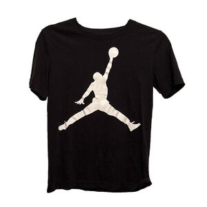 Vintage 90s Y2K Jordan Jumpman spellout T-Shirt Black Basketball Mens Large VTG